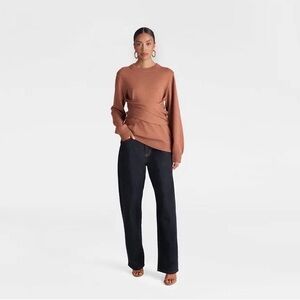KBB by KAHLANA Rust Brown Wrap Detail Sweater